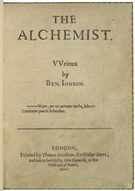 the alchemist ben jonson